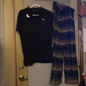 New Puma shirt and New sweatpants